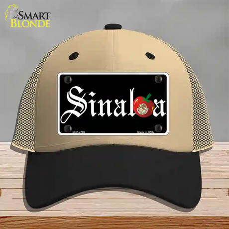 Sinaloa Black Novelty License Plate Hat Mesh / Khaki|Black