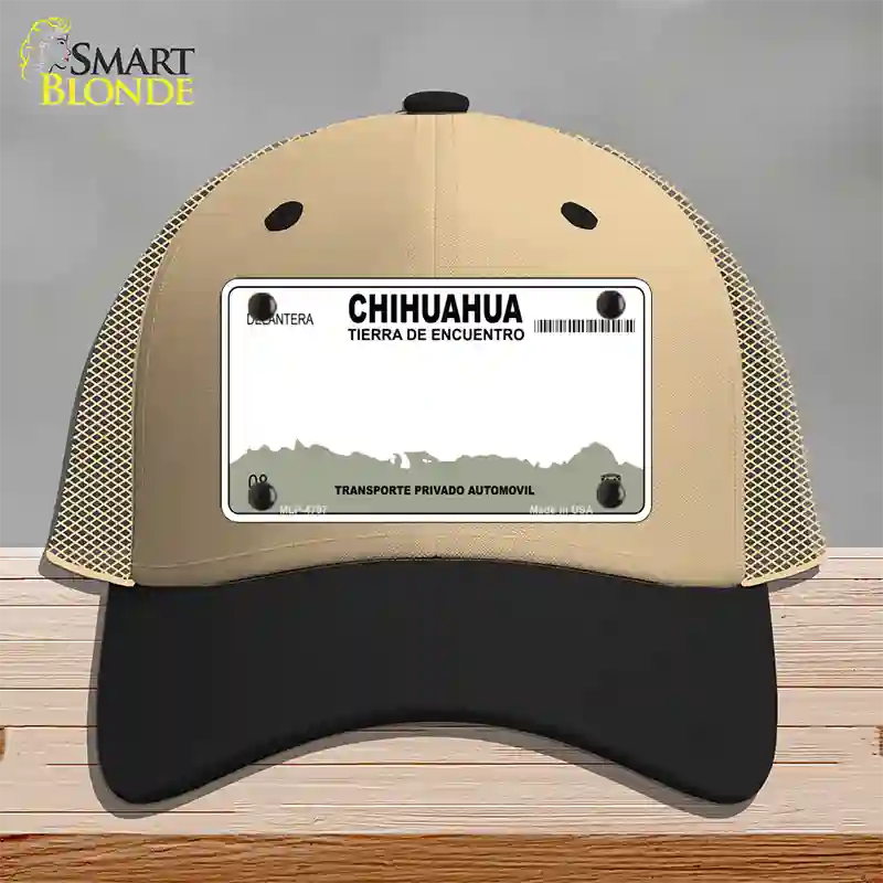 Chihuahua Mexico Novelty License Plate Hat Mesh / Khaki|Black
