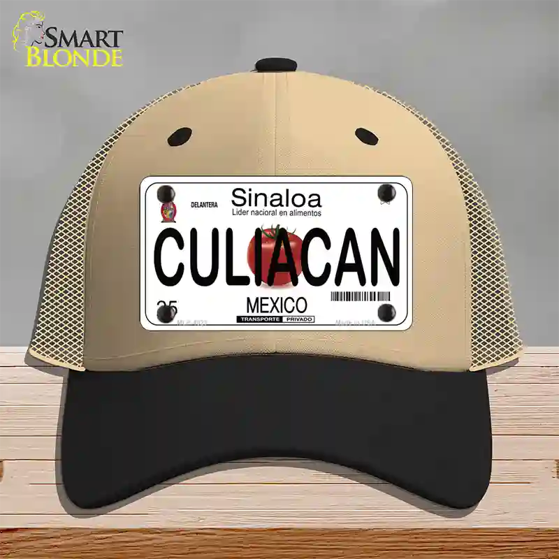 Culiacan Mexico Novelty License Plate Hat Mesh / Khaki|Black