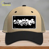 Skulls Novelty License Plate Hat Mesh / Khaki|Black