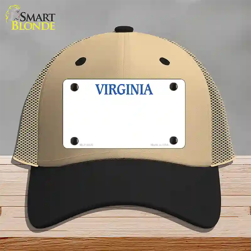 Virginia Old Dominion Blank Novelty License Plate Hat Mesh / Khaki|Black