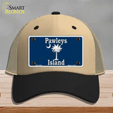 Pawleys Island Blue Novelty License Plate Hat Mesh / Khaki|Black