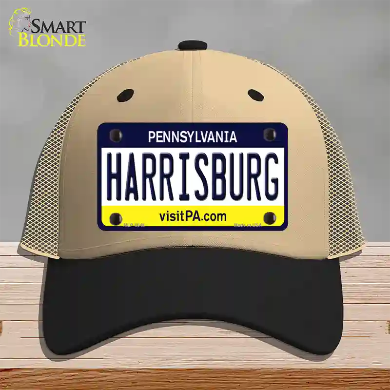 Harrisburg Pennsylvania State Novelty License Plate Hat Mesh / Khaki|Black