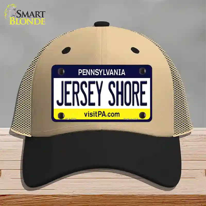 Jersey Shore Pennsylvania State Novelty License Plate Hat Mesh / Khaki|Black