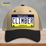 Climber Pennsylvania State Novelty License Plate Hat Mesh / Khaki|Black