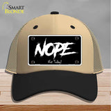 Nope Not Today Novelty License Plate Hat
