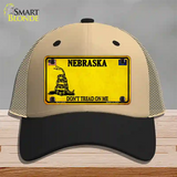 Nebraska Dont Tread On Me Novelty License Plate Hat Mesh / Khaki|Black