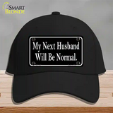 My Next Husband Novelty License Plate Hat Cotton / Black