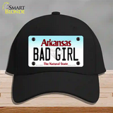 Bad Girl Arkansas Novelty License Plate Hat Cotton / Black