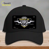 Route 66 Shield Wings Novelty License Plate Hat Cotton / Black