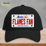 Flames Fan Alberta Novelty License Plate Hat Cotton / Black