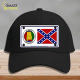 Confederate Flag Alabama Seal Novelty License Plate Hat Cotton / Black