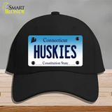 Huskies Connecticut Novelty License Plate Hat Cotton / Black