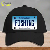 Fishing Connecticut Novelty License Plate Hat Cotton / Black