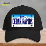 Cedar Rapids Iowa Novelty License Plate Hat Cotton / Black