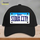 Sioux City Iowa Novelty License Plate Hat Cotton / Black