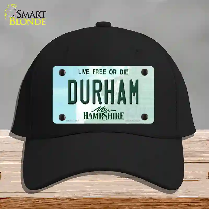 Durham New Hampshire State Novelty License Plate Hat Cotton / Black