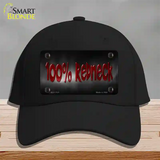 100% Redneck Novelty License Plate Hat Cotton / Black