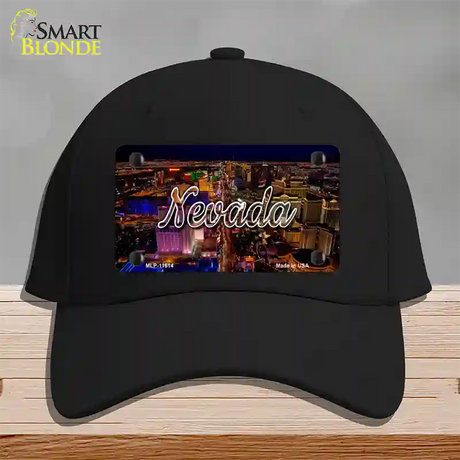 Nevada City Lights State Novelty License Plate Hat Cotton / Black