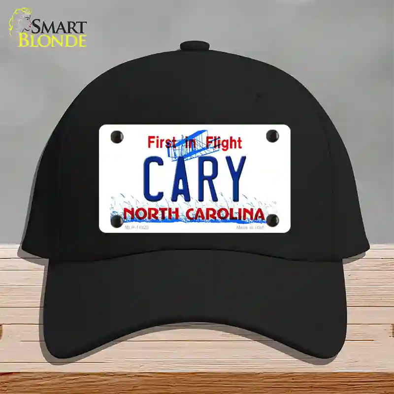 Cary North Carolina Novelty License Plate Hat Cotton / Black