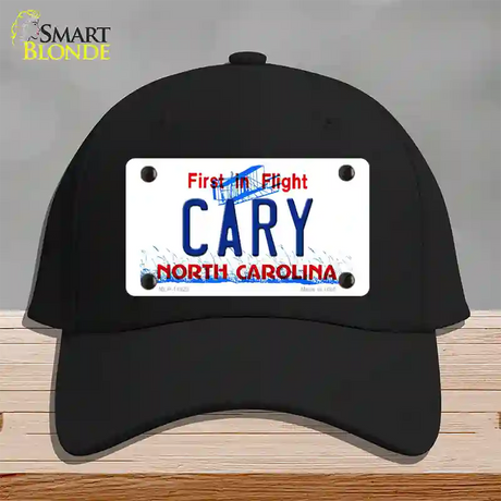 Cary North Carolina Novelty License Plate Hat Cotton / Black