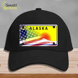 Alaska with American Flag Novelty License Plate Hat HAT-MLP-12330