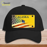 Alaska with American Flag Novelty License Plate Hat HAT-MLP-12477