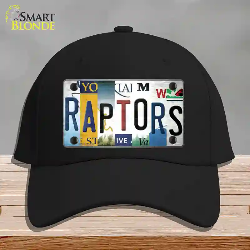 Raptors Strip Art Novelty License Plate Hat Tag Cotton Black