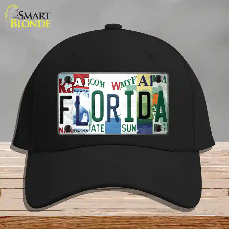 Florida Strip Art Novelty License Plate Hat Tag Cotton Black