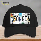 Georgia Strip Art Novelty License Plate Hat Tag Cotton Black