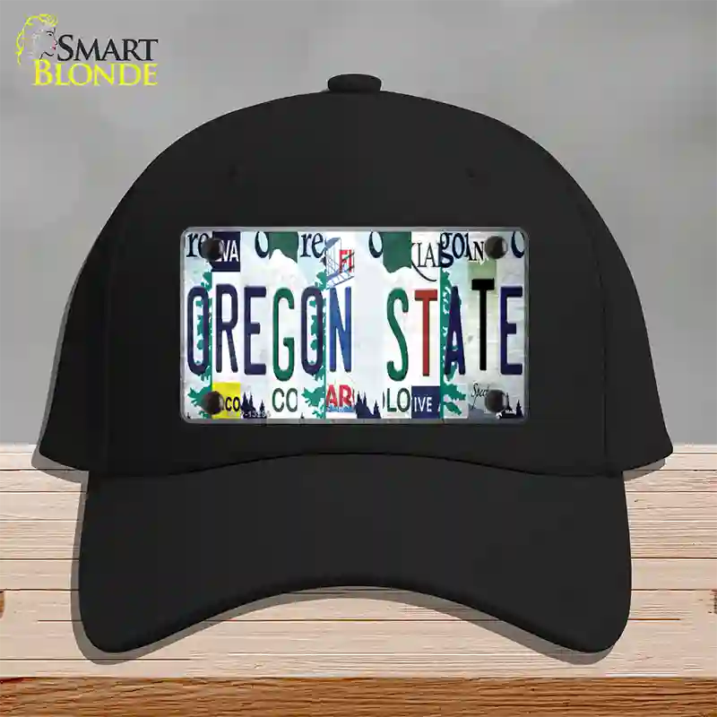Oregon State Strip Art Novelty License Plate Hat Tag Cotton Black