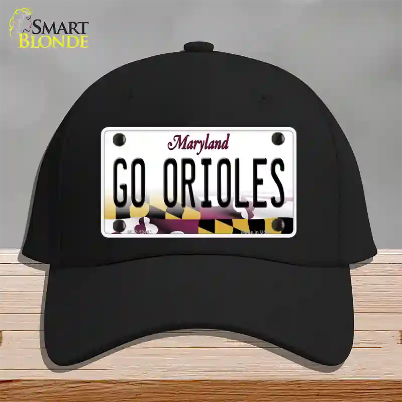 Go Orioles Novelty License Plate Hat Tag Cotton Black