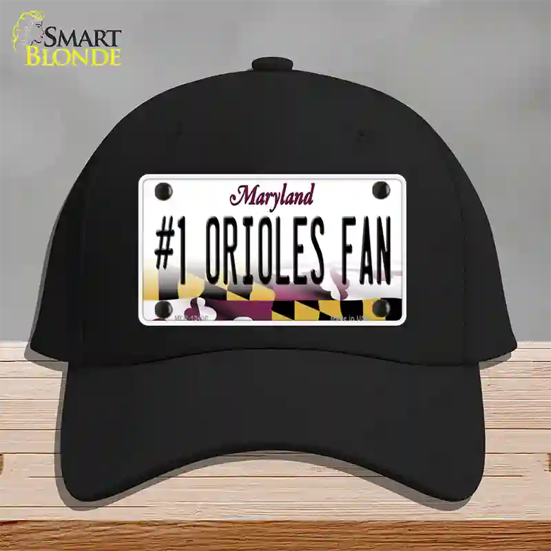 Number 1 Orioles Fan Novelty License Plate Hat Tag Cotton Black