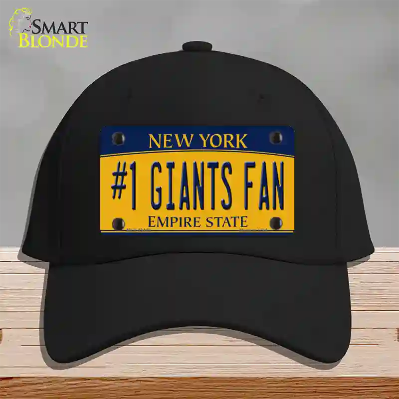 Number 1 Giants Fan New York Novelty License Plate Hat Tag Cotton Black