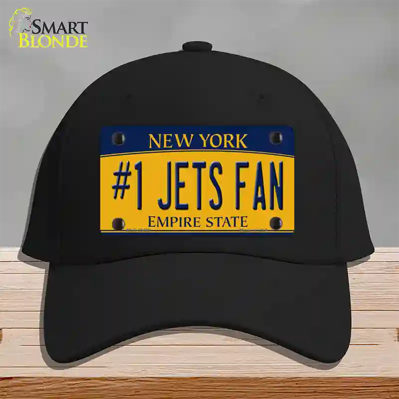 Number 1 Jets Fan New York Novelty License Plate Hat Tag Cotton Black