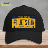 Number 1 Jets Fan New York Novelty License Plate Hat Tag Cotton Black