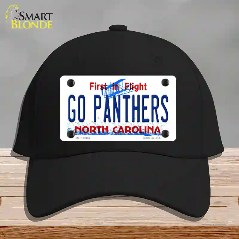 Go Panthers North Carolina Novelty License Plate Hat Tag Cotton Black