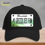 Number 1 Grizzlies Fan Novelty License Plate Hat Tag Cotton / Black