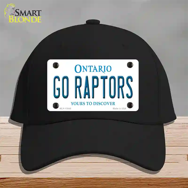 Go Raptors Novelty License Plate Hat Tag Cotton Black