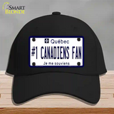 Number 1 Canadiens Fan Novelty License Plate Hat Tag Cotton / Black