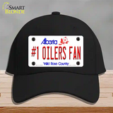 Number 1 Oilers Fan Novelty License Plate Hat Tag Cotton / Black
