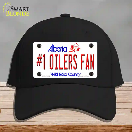 Number 1 Oilers Fan Novelty License Plate Hat Tag Cotton / Black