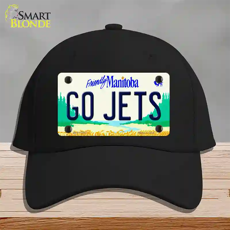 Go Jets Manitoba Novelty License Plate Hat Tag Cotton / Black