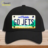 Go Jets Manitoba Novelty License Plate Hat Tag Cotton / Black