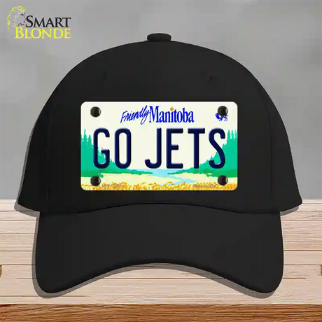Go Jets Manitoba Novelty License Plate Hat Tag Cotton / Black