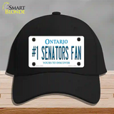 Number 1 Senators Fan Novelty License Plate Hat Tag Cotton Black