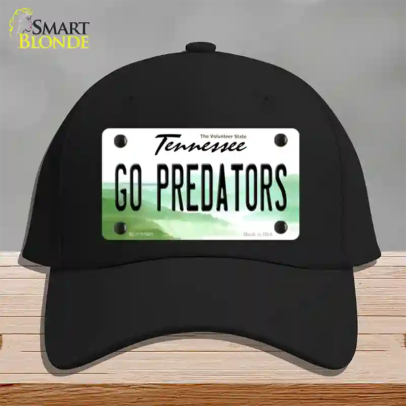 Go Predators Novelty License Plate Hat Tag Cotton Black