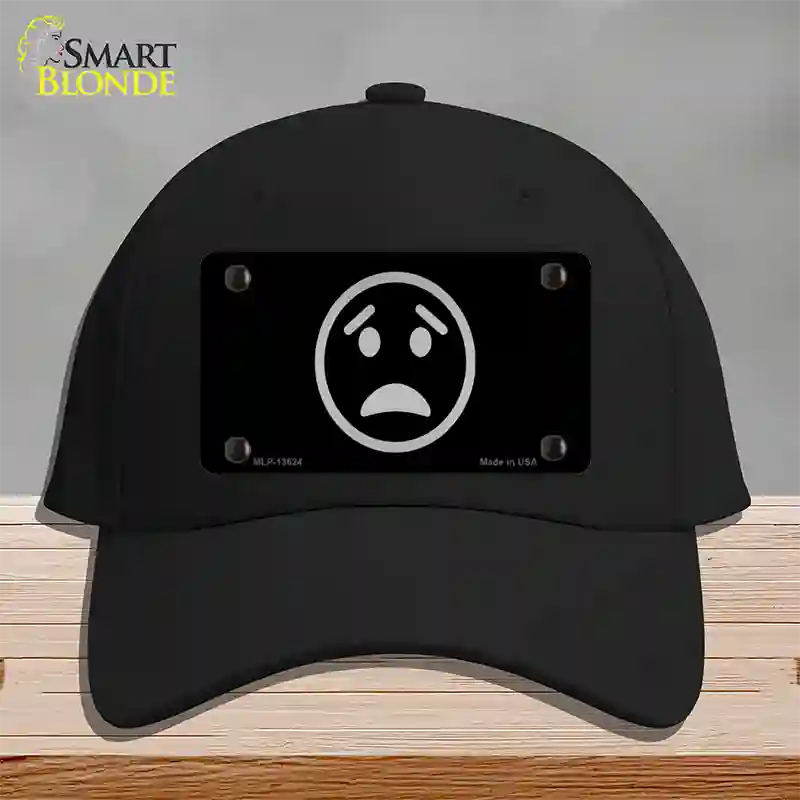 Worried Black Novelty License Plate Hat Tag Cotton Black