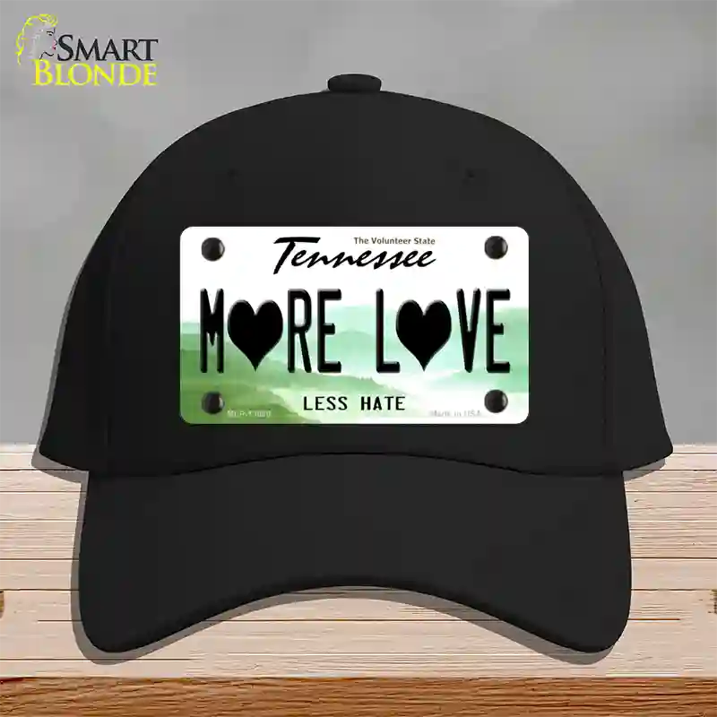 More Love Novelty License Plate Hat Tag Cotton Black