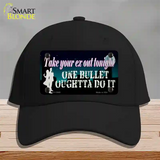 Take Your Ex Out One Bulllet Novelty License Plate Hat Tag Cotton / Black